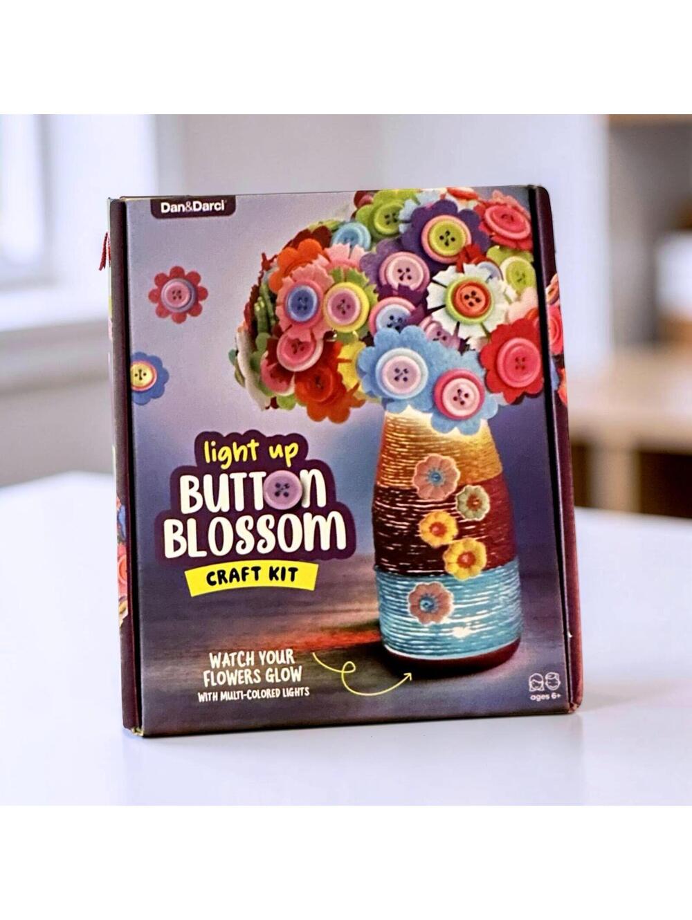 Dan & Darci Light Up Button Blossom Craft Kit for Craft Enthusiasts /Kids
